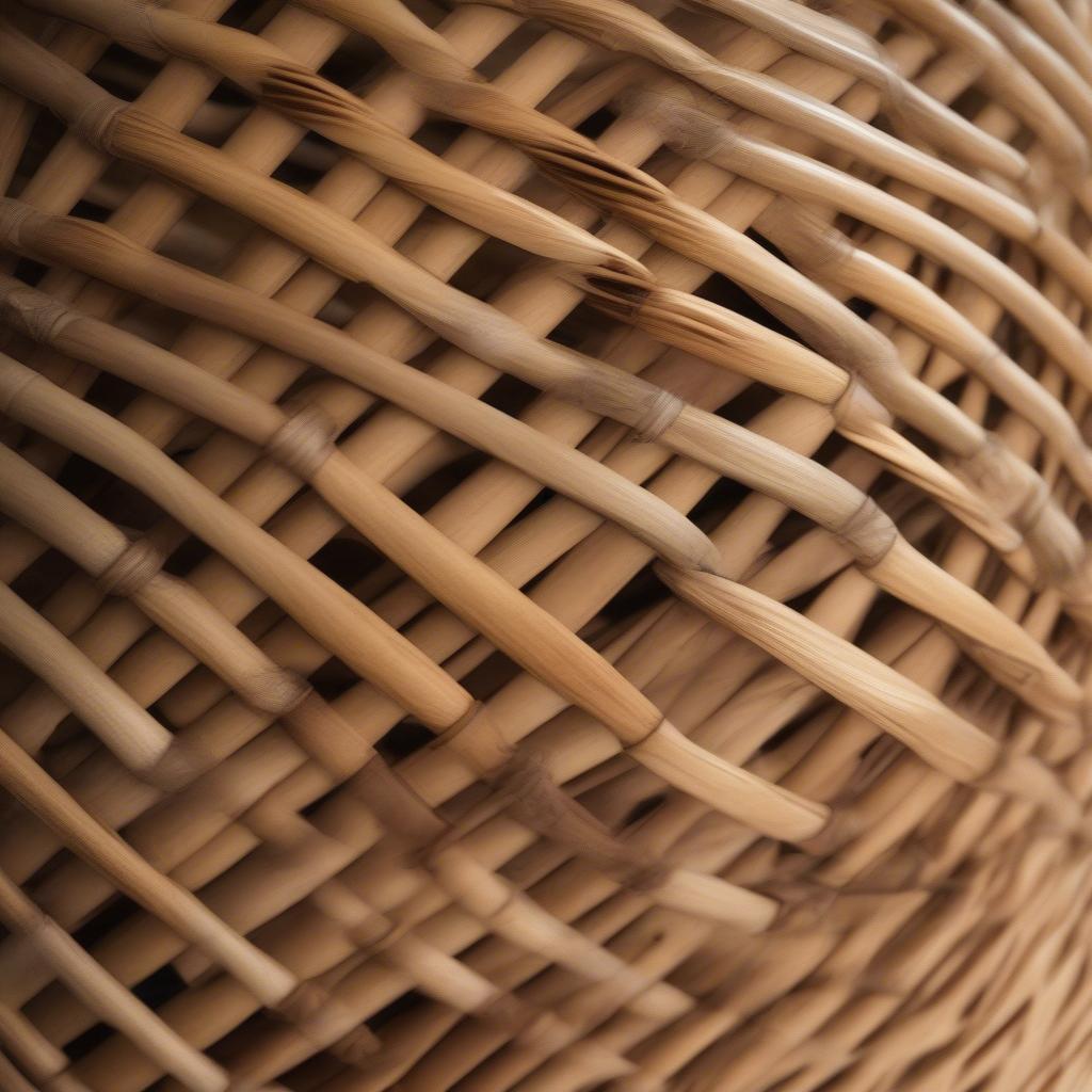 Close-up of Wicker, Rattan, and Bamboo