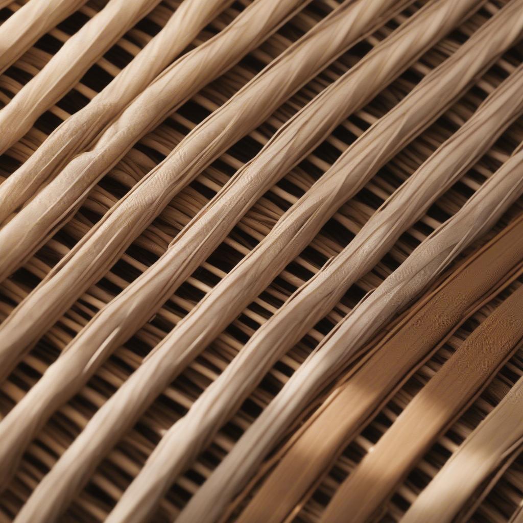 Close up of wicker and rattan materials