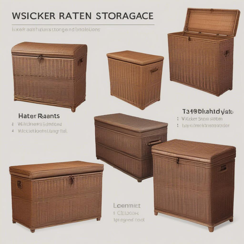 Wicker Rattan Storage Chest Sizes