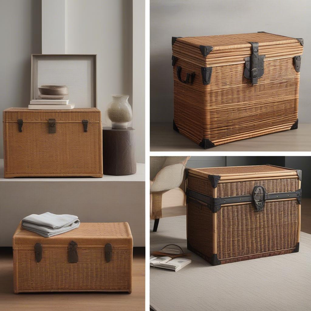 Comparing wicker and rattan storage trunks