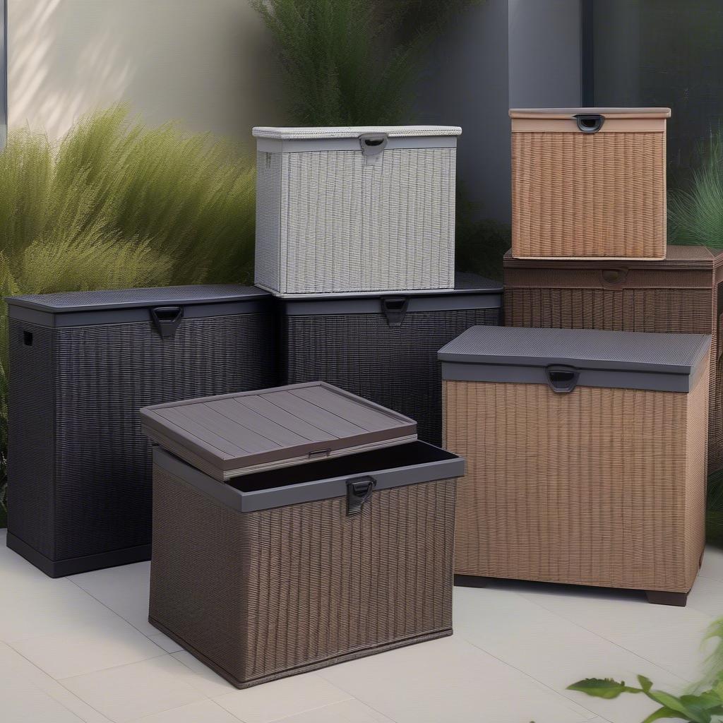 Different Styles of Wicker Resin Deck Boxes