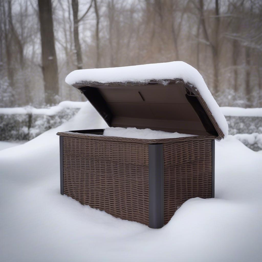 Protecting Wicker Resin Deck Box During Winter