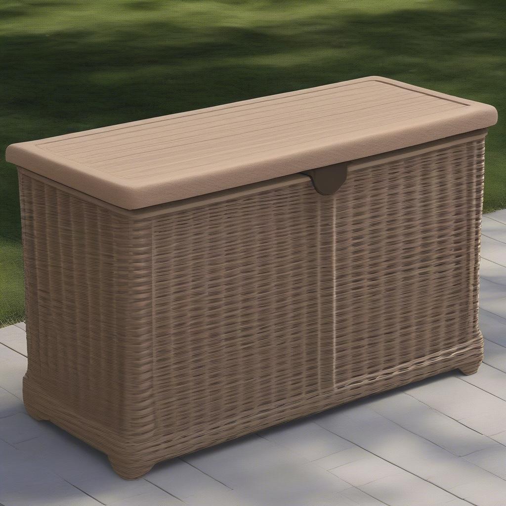 Wicker Resin Storage Bench Dimensions