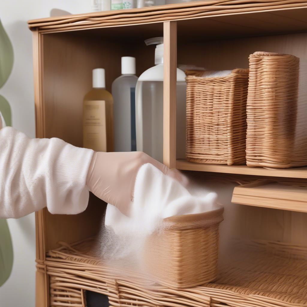 Caring for Your Wicker Shelf Cabinet