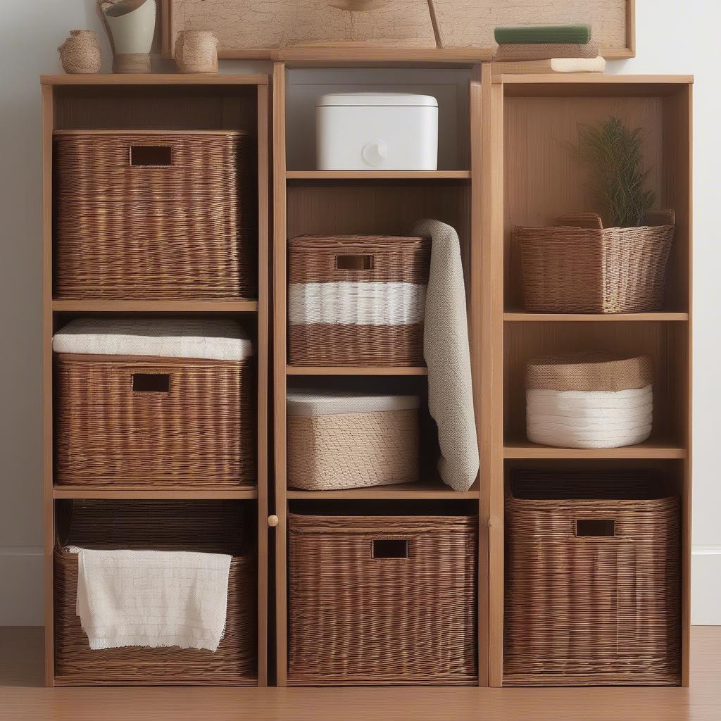 Benefits of using wicker small storage: Durability, eco-friendliness, versatility, and aesthetic appeal.