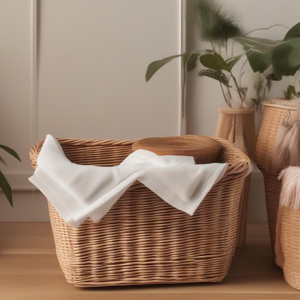 Cleaning and maintaining wicker small storage units: Dusting, wiping with a damp cloth, and storing in a dry place.