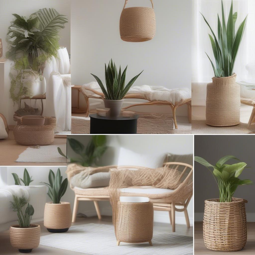 Styling Ideas for Wicker Snake Plant Holders