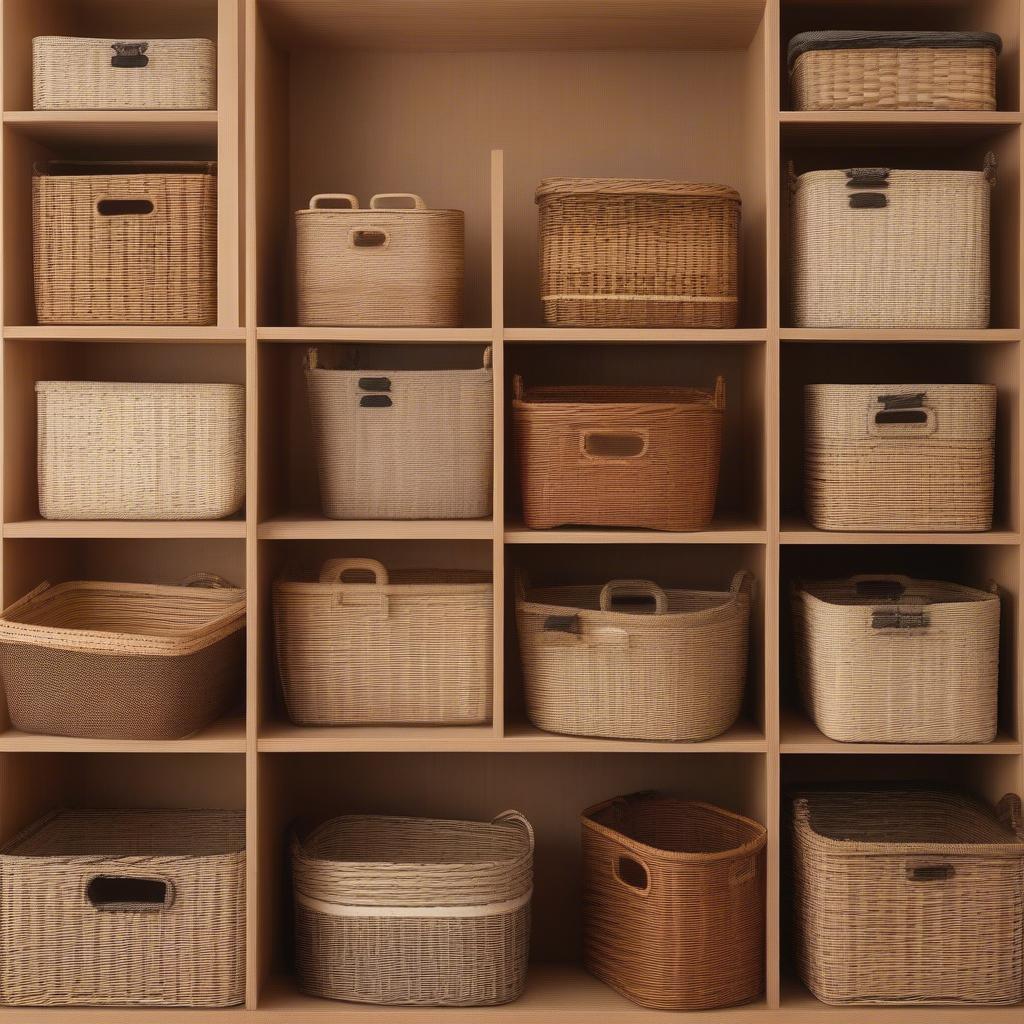 Wicker Storage Basket 10x12 Sizes Comparison