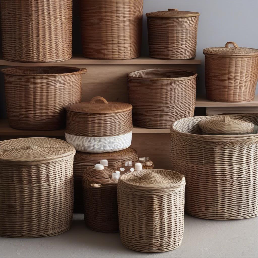 Wicker Storage Basket Sizes Comparison