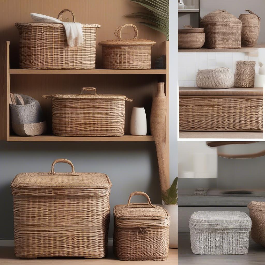 Various Wicker Storage Basket Styles