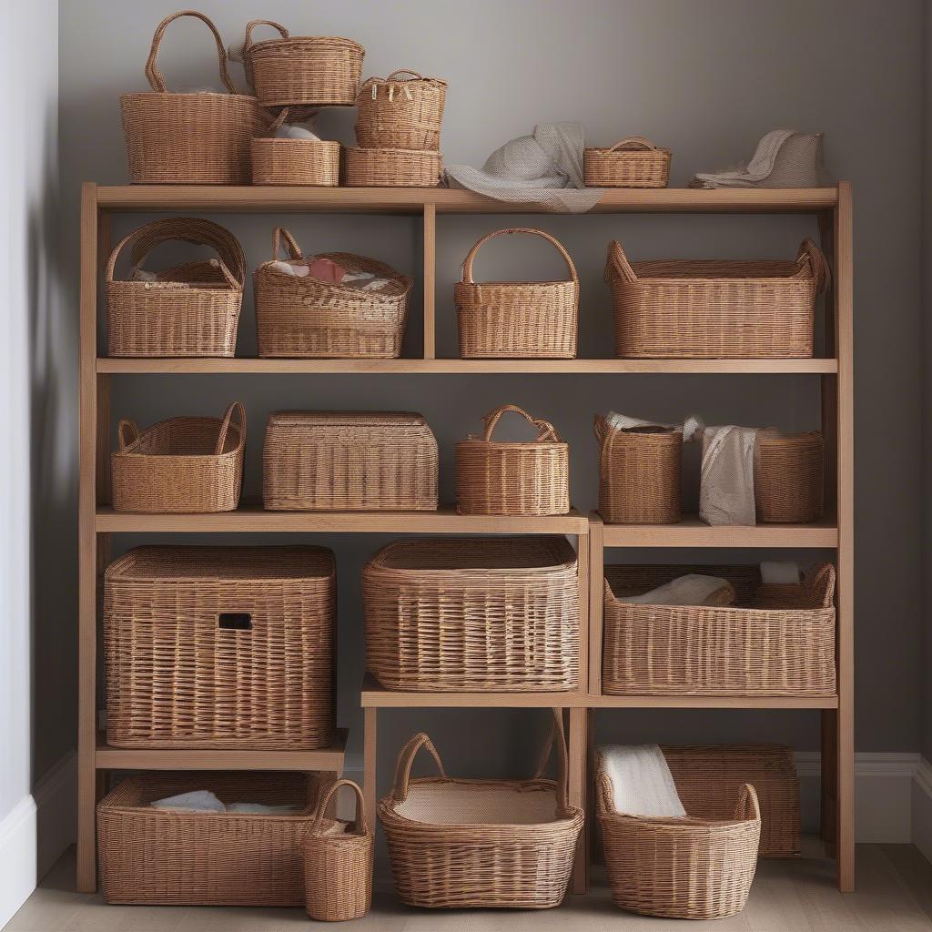 Wicker Storage Baskets - Various Sizes