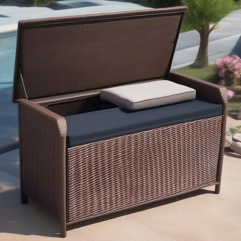 Wicker Storage Bench Features