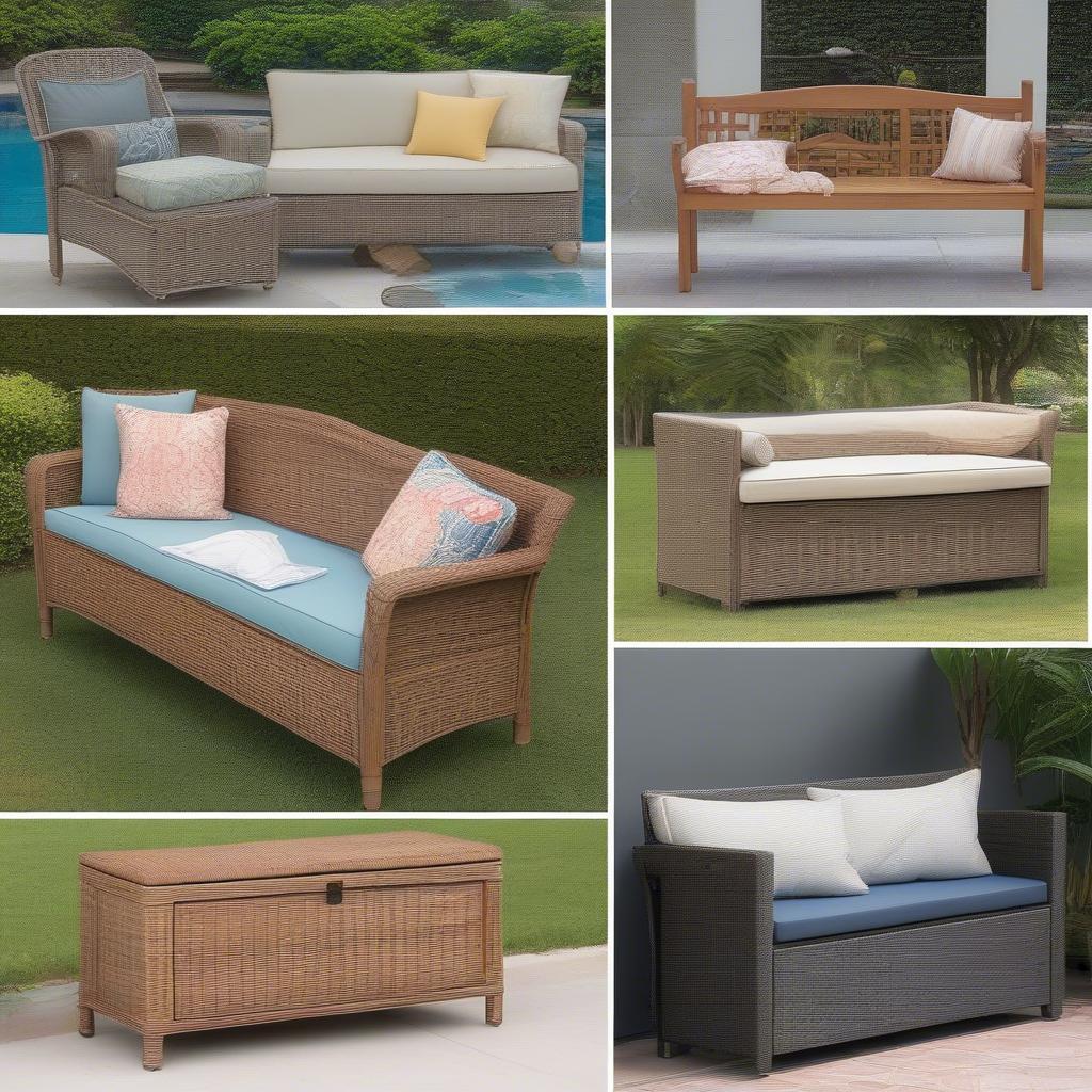 Wicker Storage Bench Options