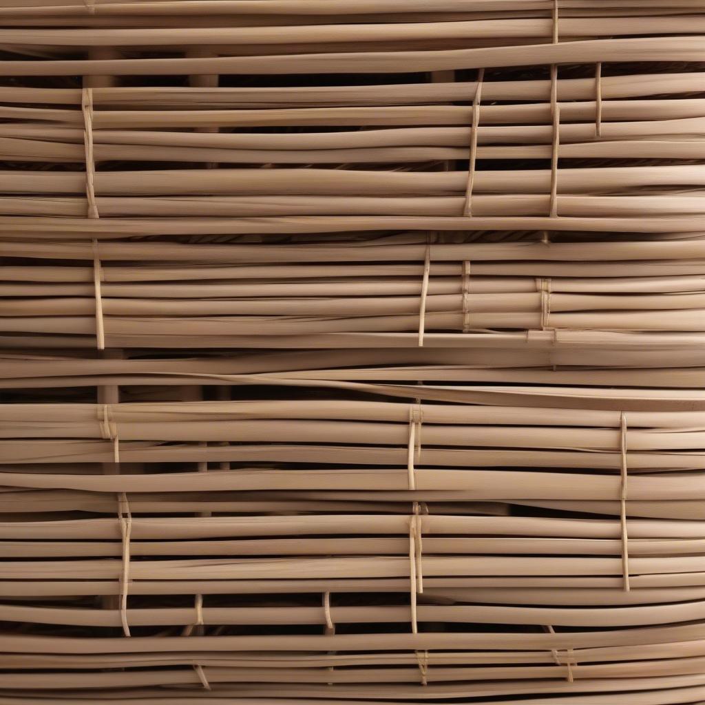 Close-up of a Kmart Wicker Storage Box