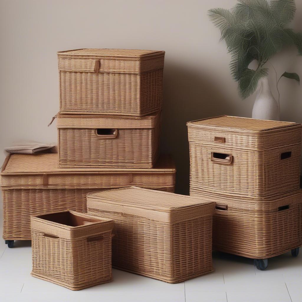 Wicker Storage Boxes in Different Sizes