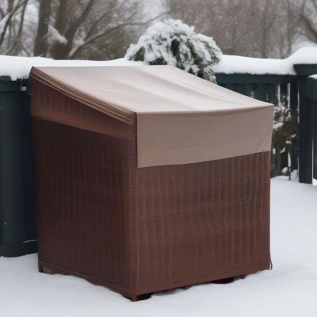 Protecting a Wicker Storage Box During Winter