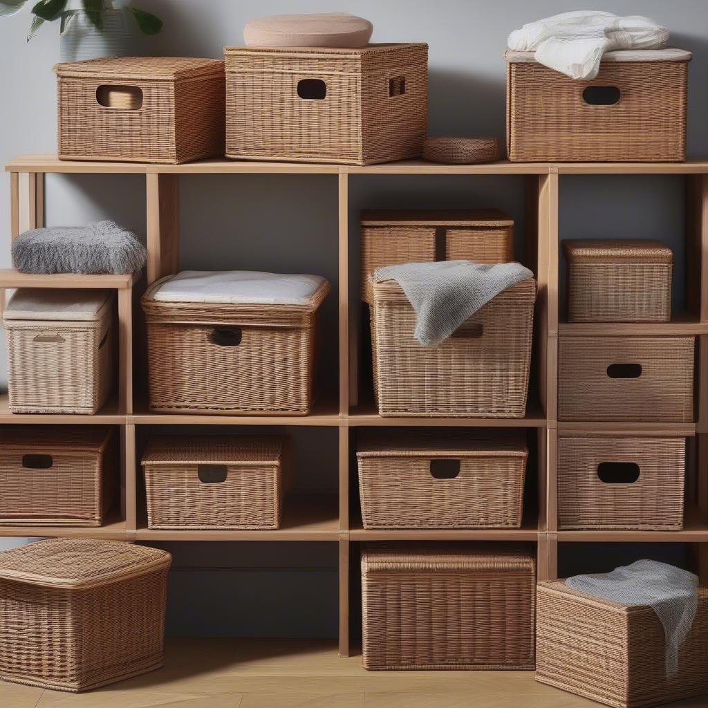 Variety of Wicker Storage Boxes at Argos