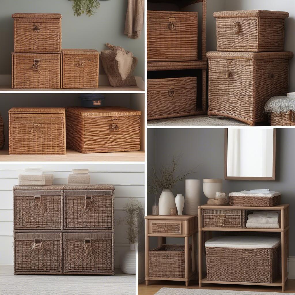 Wicker Storage Chests in Various Sizes