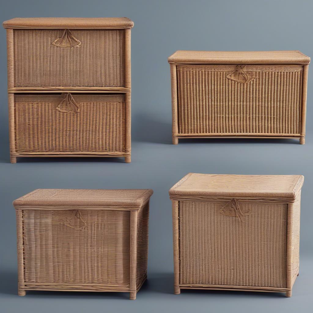 Different Styles of Wicker Storage Chests