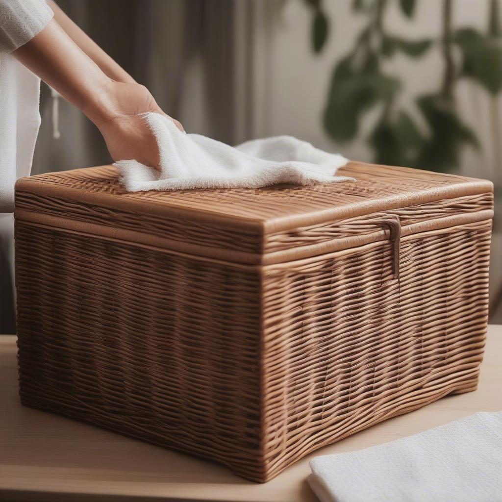 Cleaning and Maintaining Wicker Storage