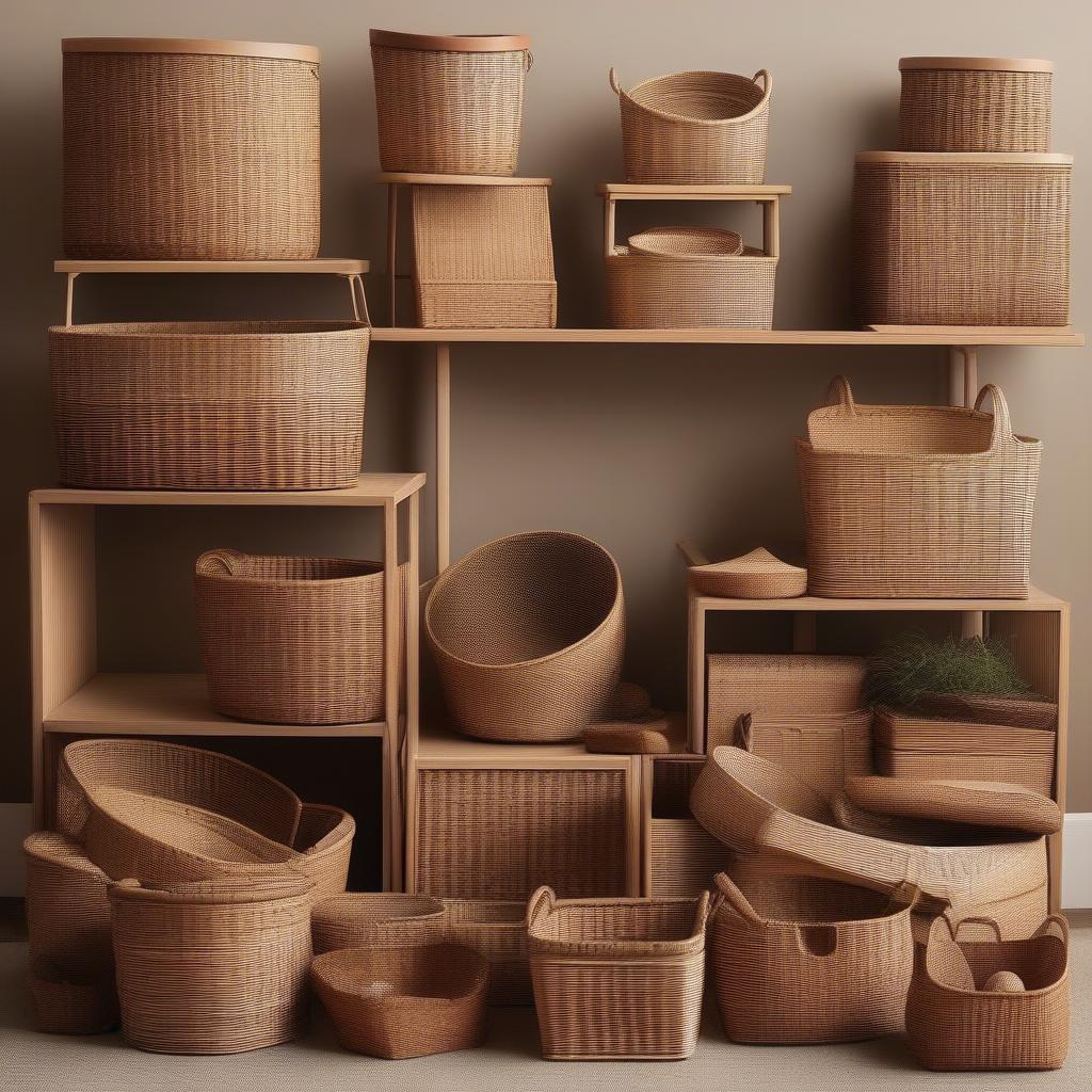 Variety of Wicker Storage Containers