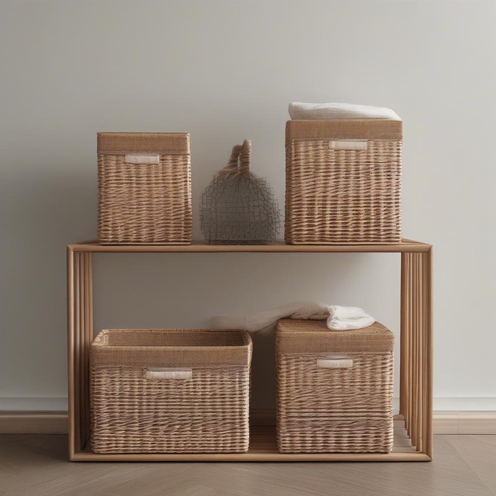 Comparing natural wicker and synthetic rattan storage cubes