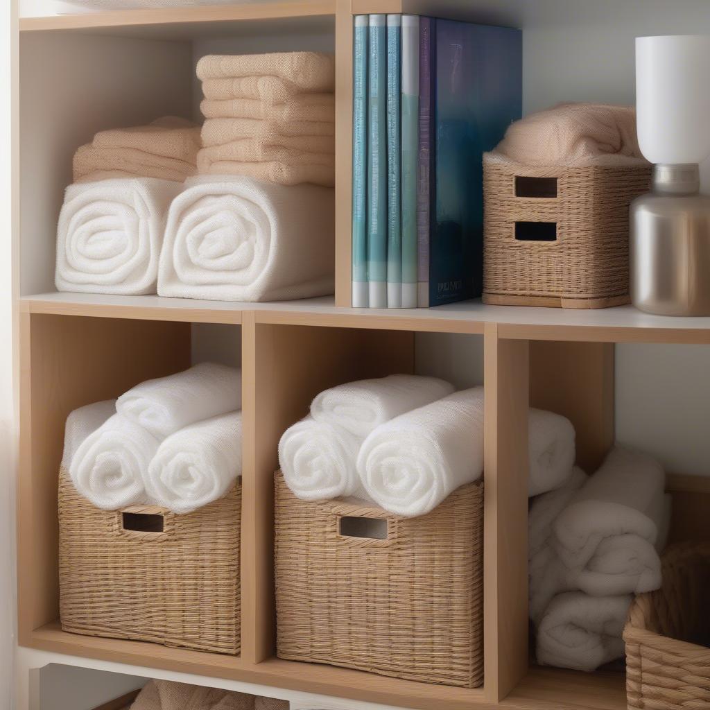 Wicker Storage Cube Organization Ideas