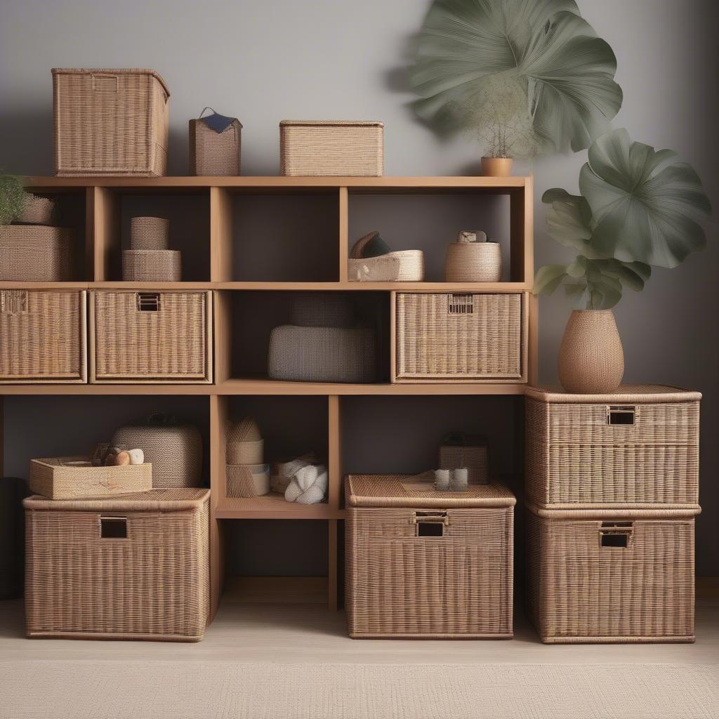 Wicker Storage Cubes in Various Styles and Sizes