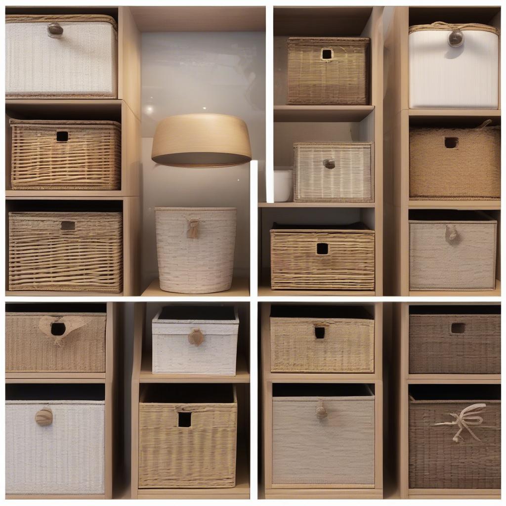 Wicker Storage Drawers in Different Sizes and Styles