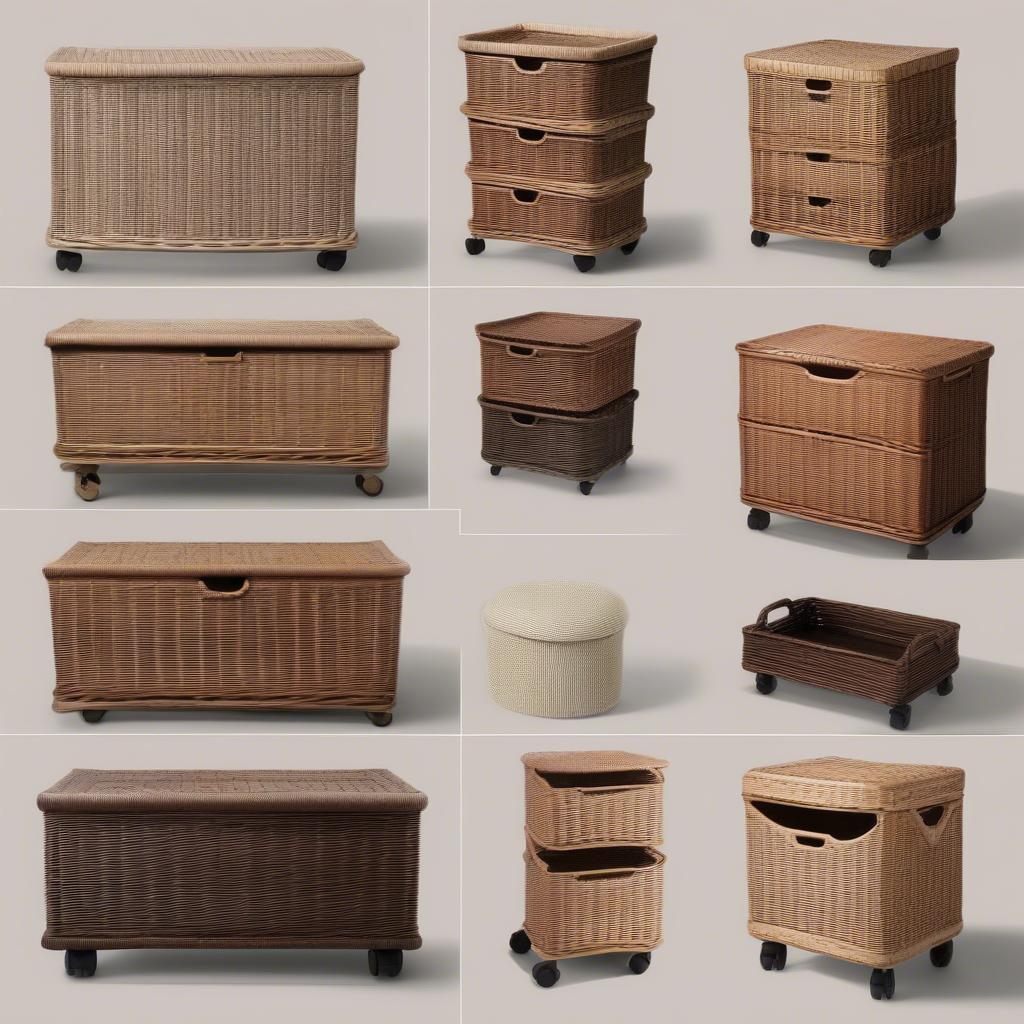 Wicker Storage Drawers in Different Sizes and Styles