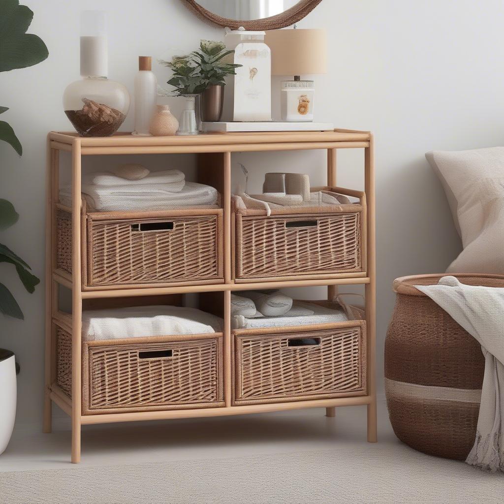 Wicker Storage in Different Rooms