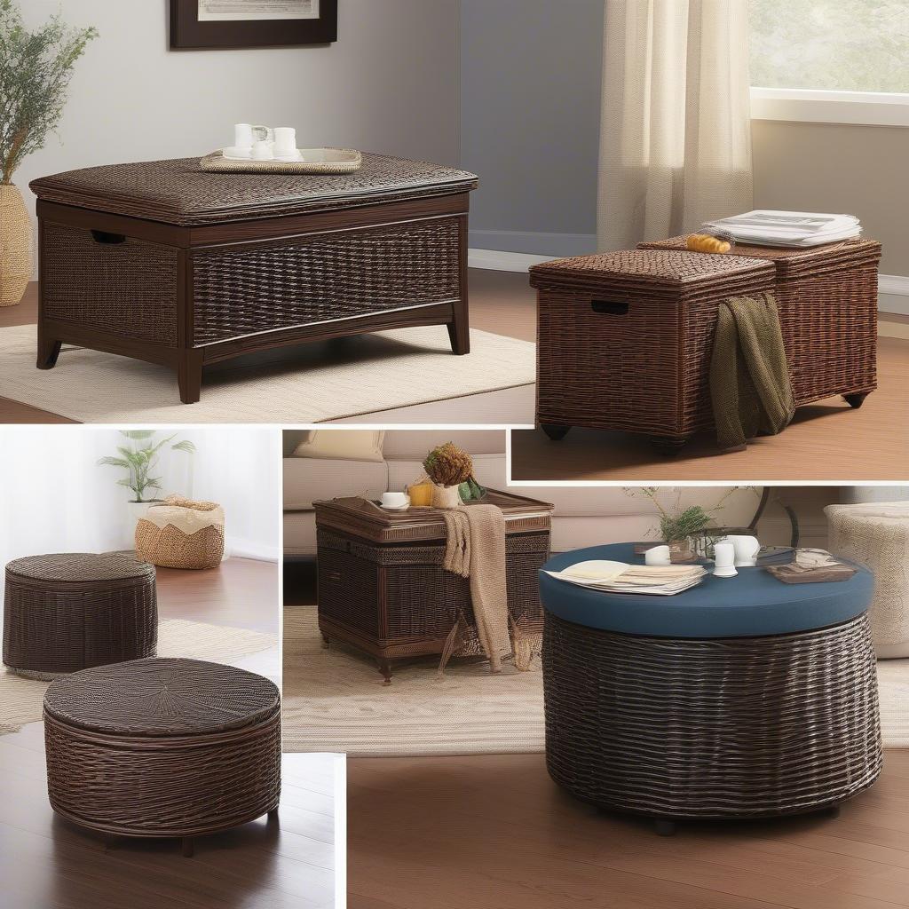 Exploring the diverse features and functionalities of wicker storage ottomans