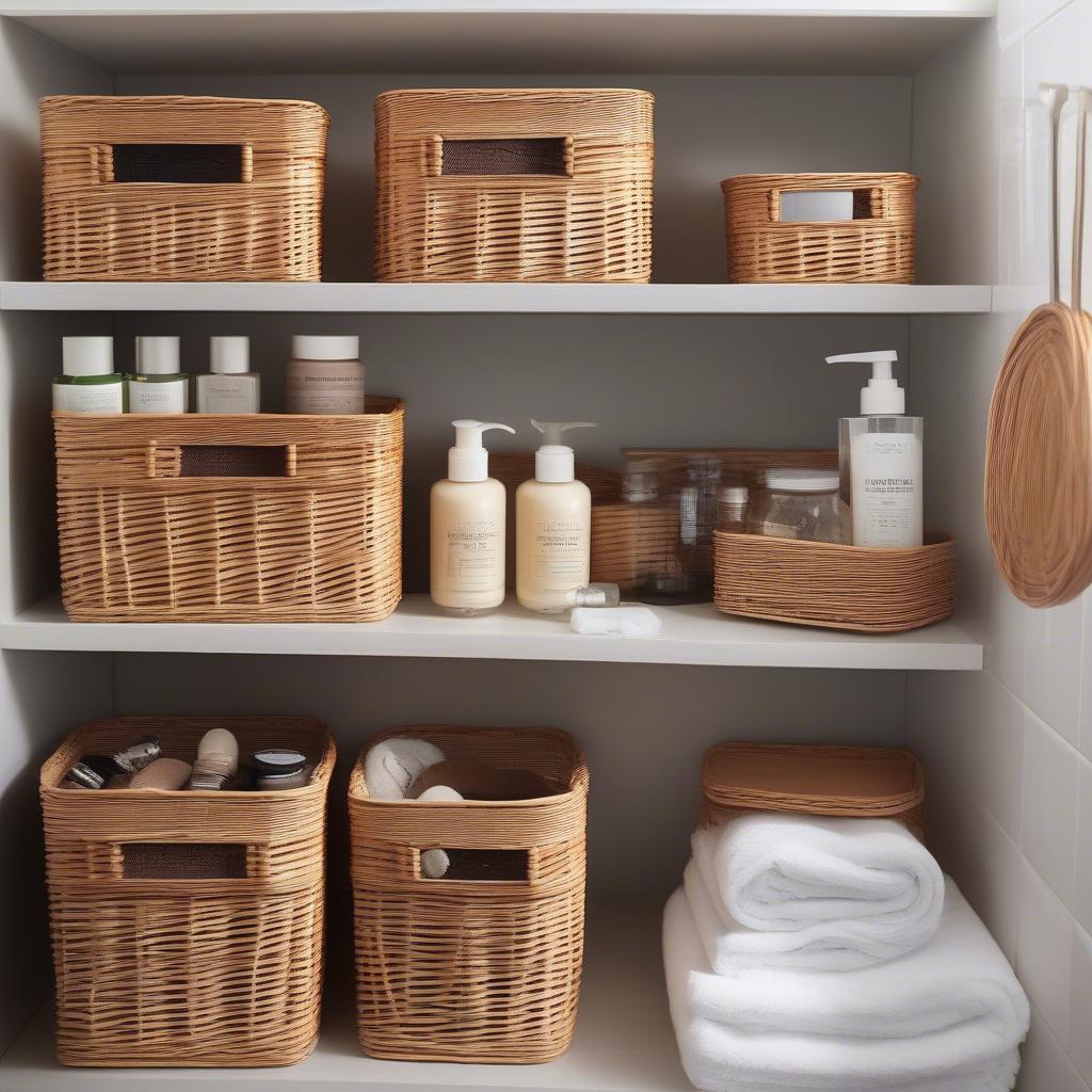 Wicker Storage Solutions for Bathroom and Kitchen