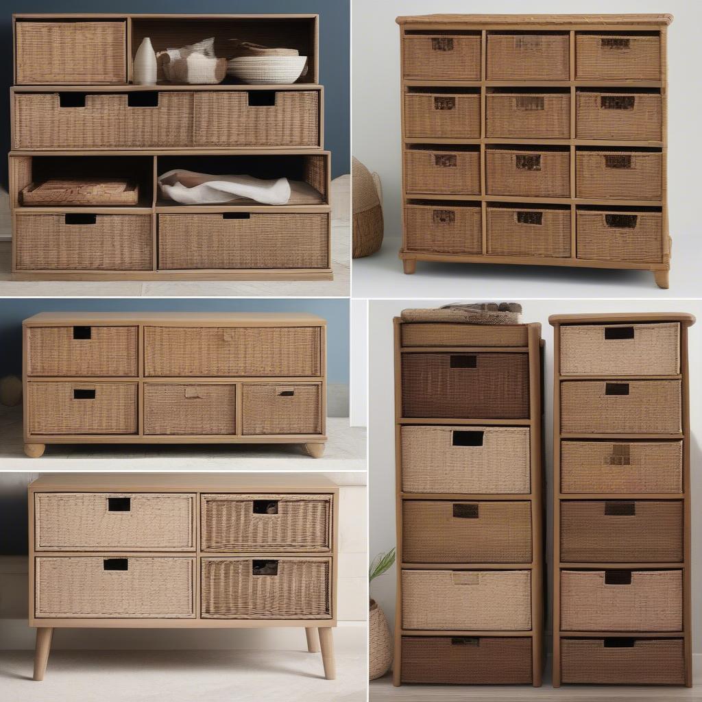 Different Styles of Wicker Storage Units