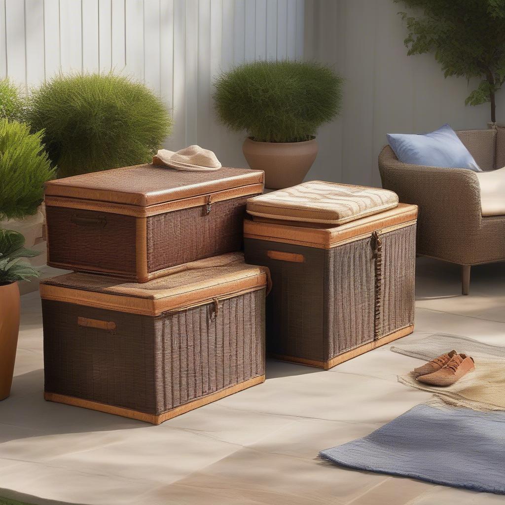 Wicker Storage Trunk Outdoor Sizes and Styles