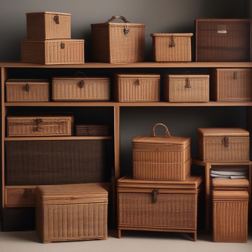 Wicker Storage Trunks in Different Sizes and Shapes