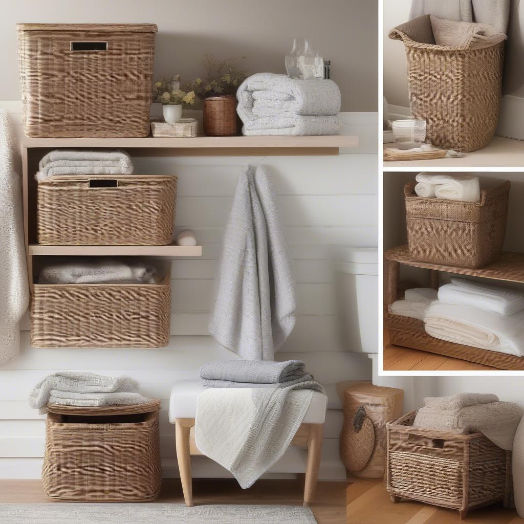 Wicker Storage in Various Rooms