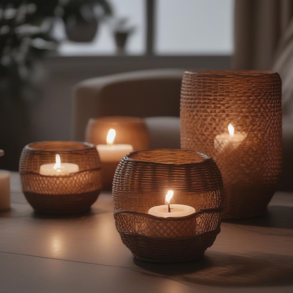 Decorating Ideas with Wicker Tea Light Holders