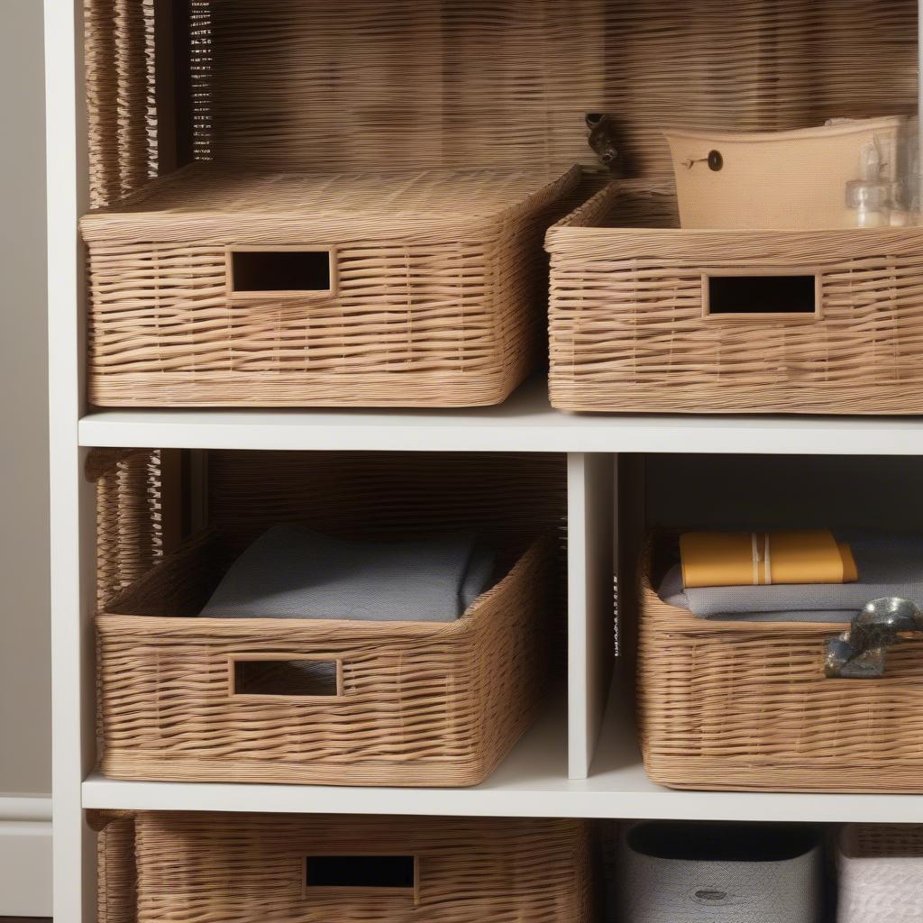 Wicker Tier Storage with Drawers