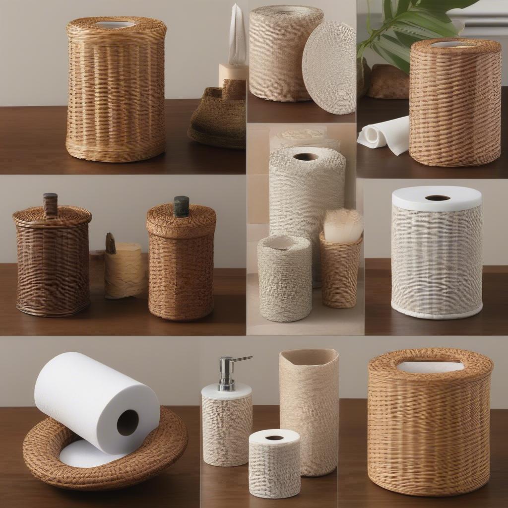 Different Styles of Wicker Toilet Tissue Holders