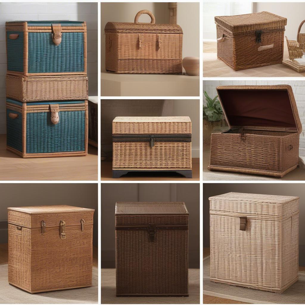 Different Styles of Wicker Trunks at Hobby Lobby