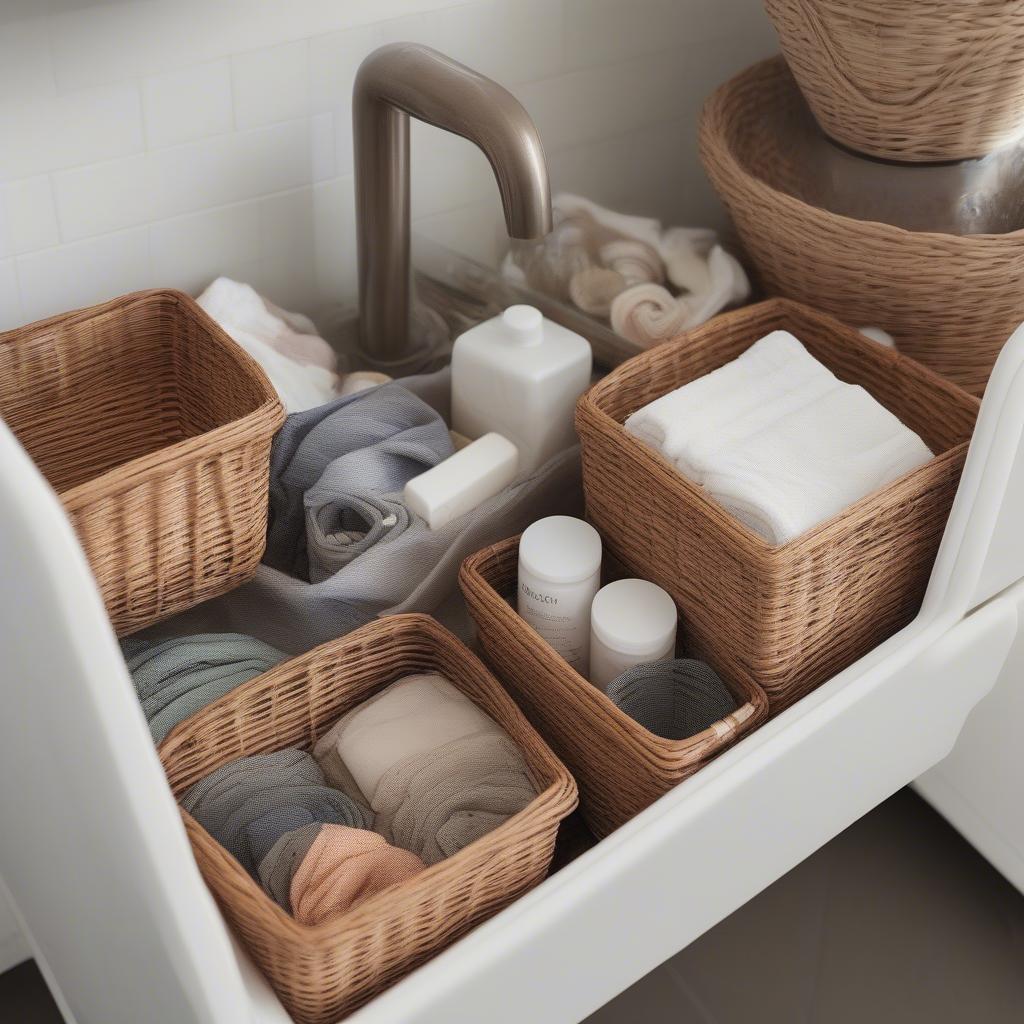 Wicker Under-Sink Storage Solutions