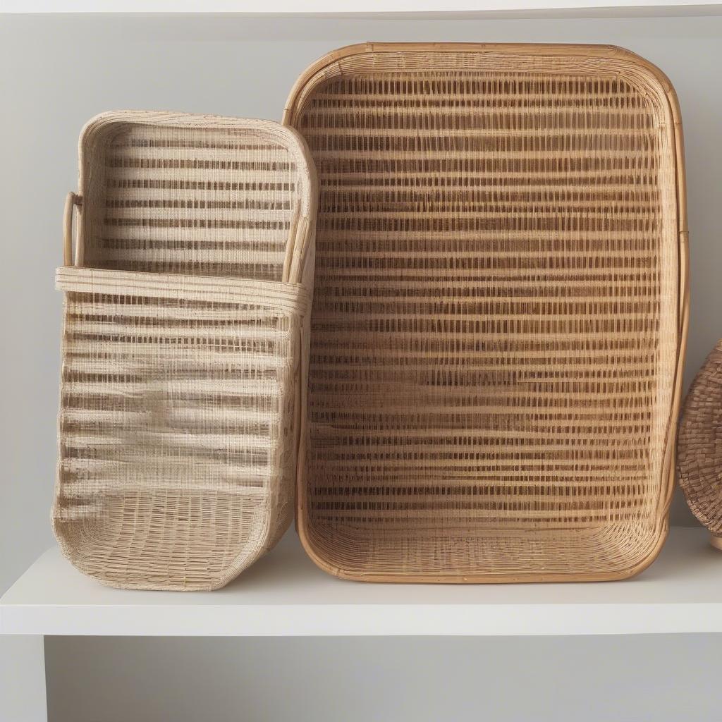 Comparison of wicker and rattan magazine holders