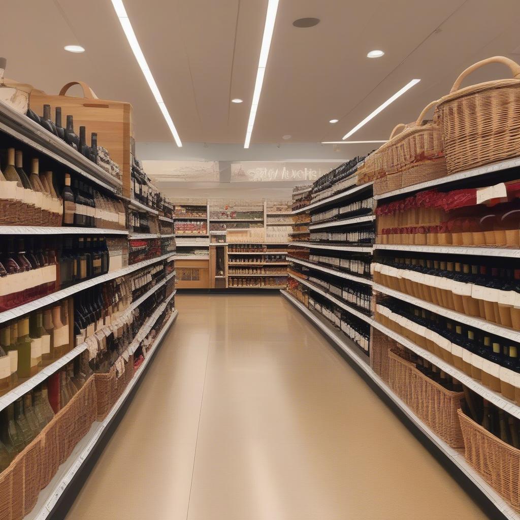 Wicker Wine Basket Display at Target