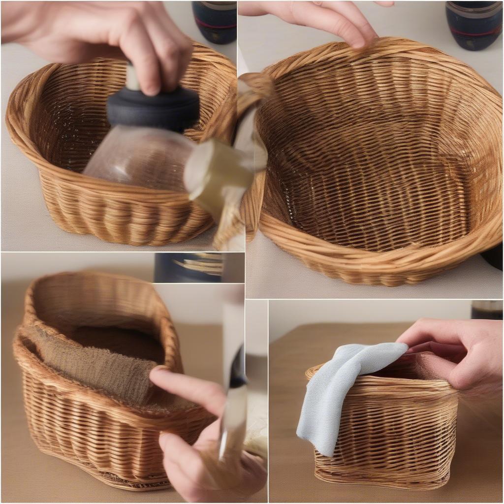 Cleaning a Wicker Wine Bottle Holder