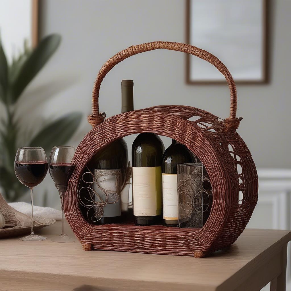 Creative Ways to Style Your Wicker Wine Holder