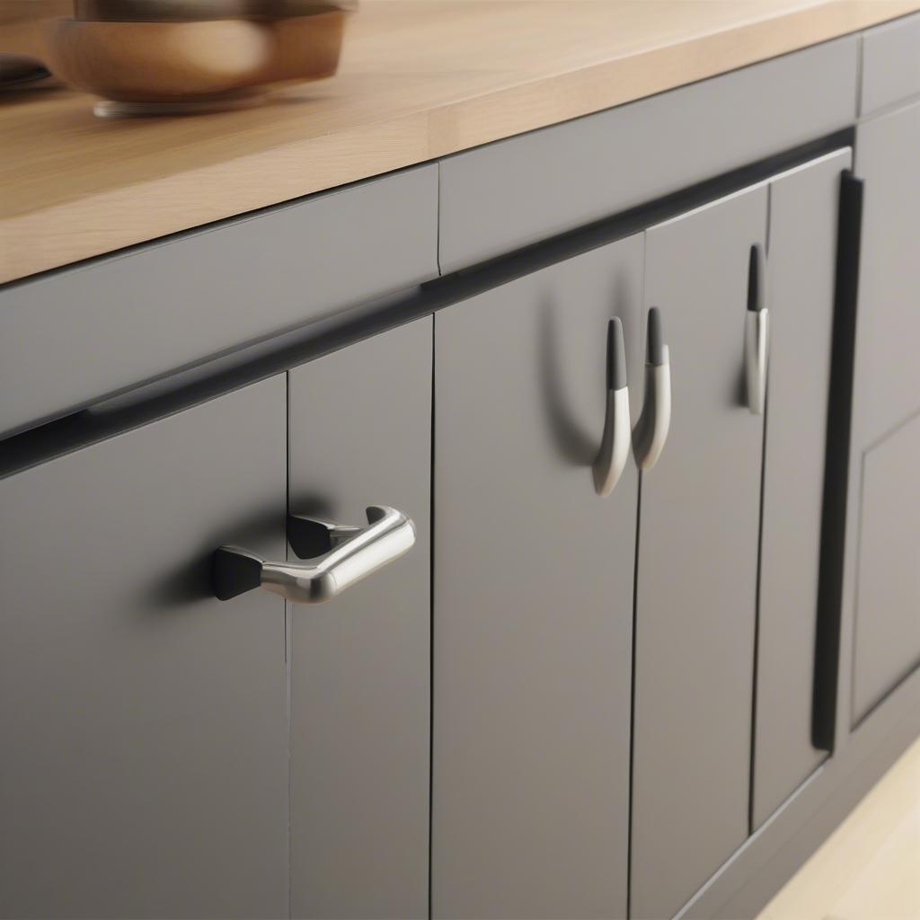 Various Wickes Cabinet Handles Displayed