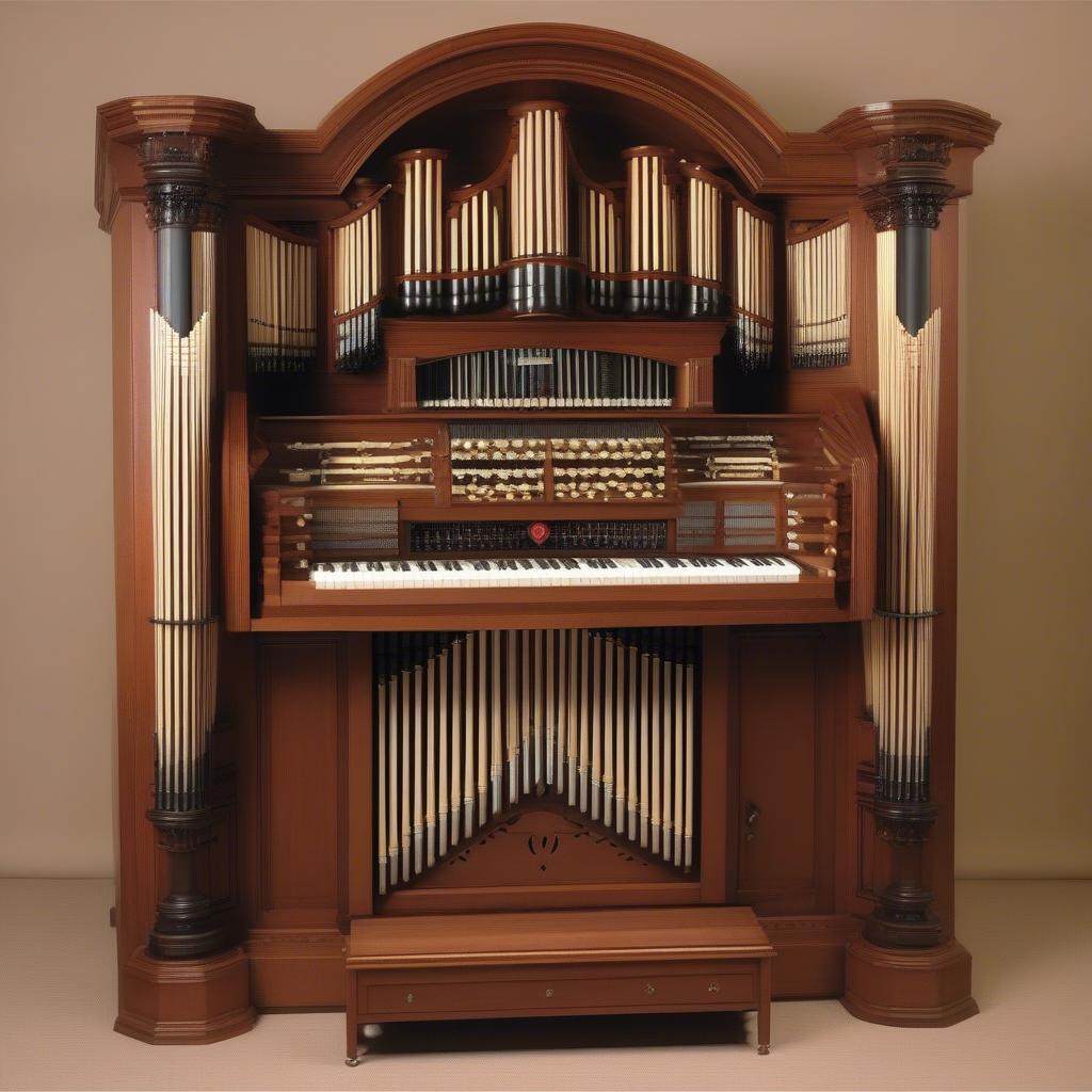 Wicks Cabinet Pipe Organ 2 Rank Design