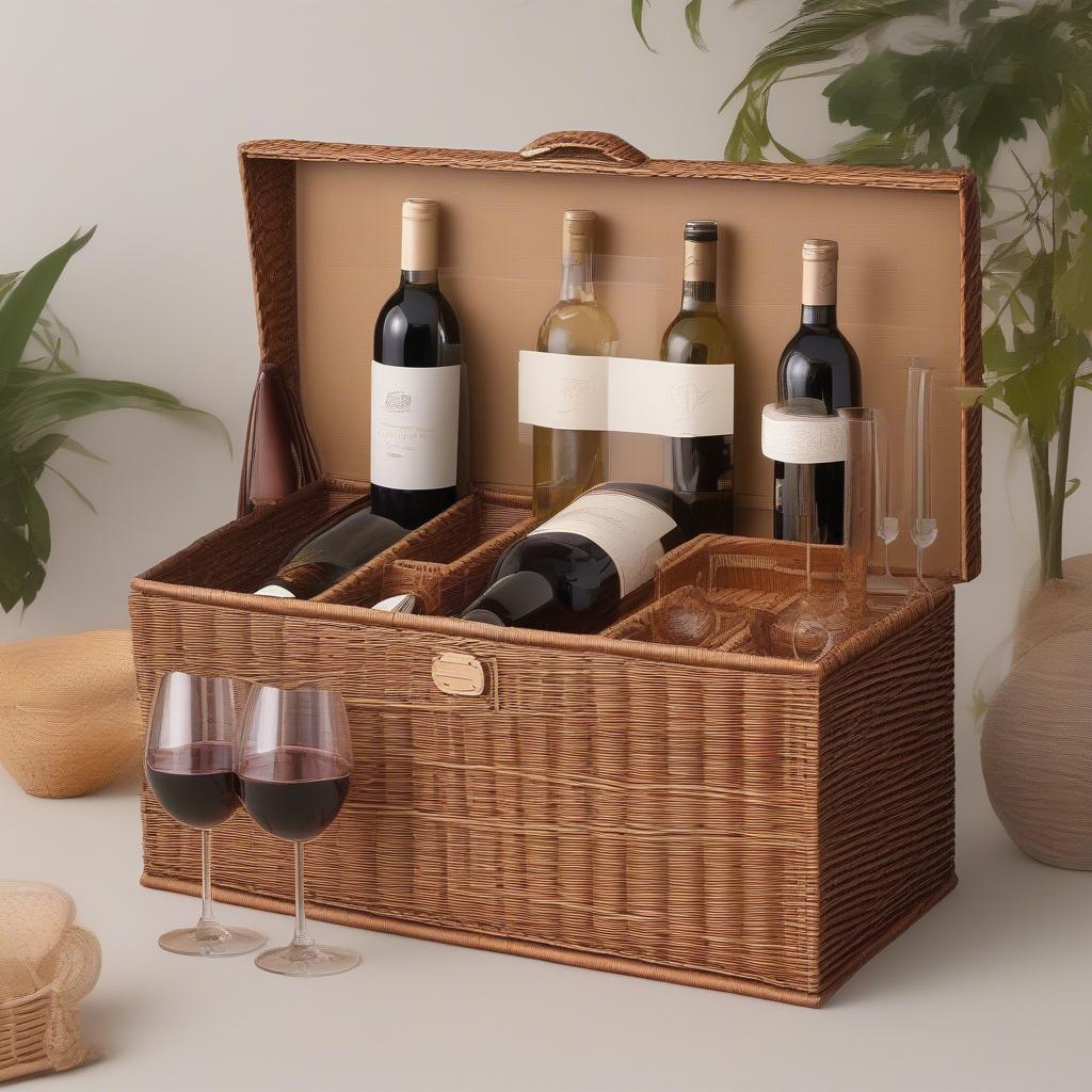 Variety of Wine Box Holder Wicker Designs