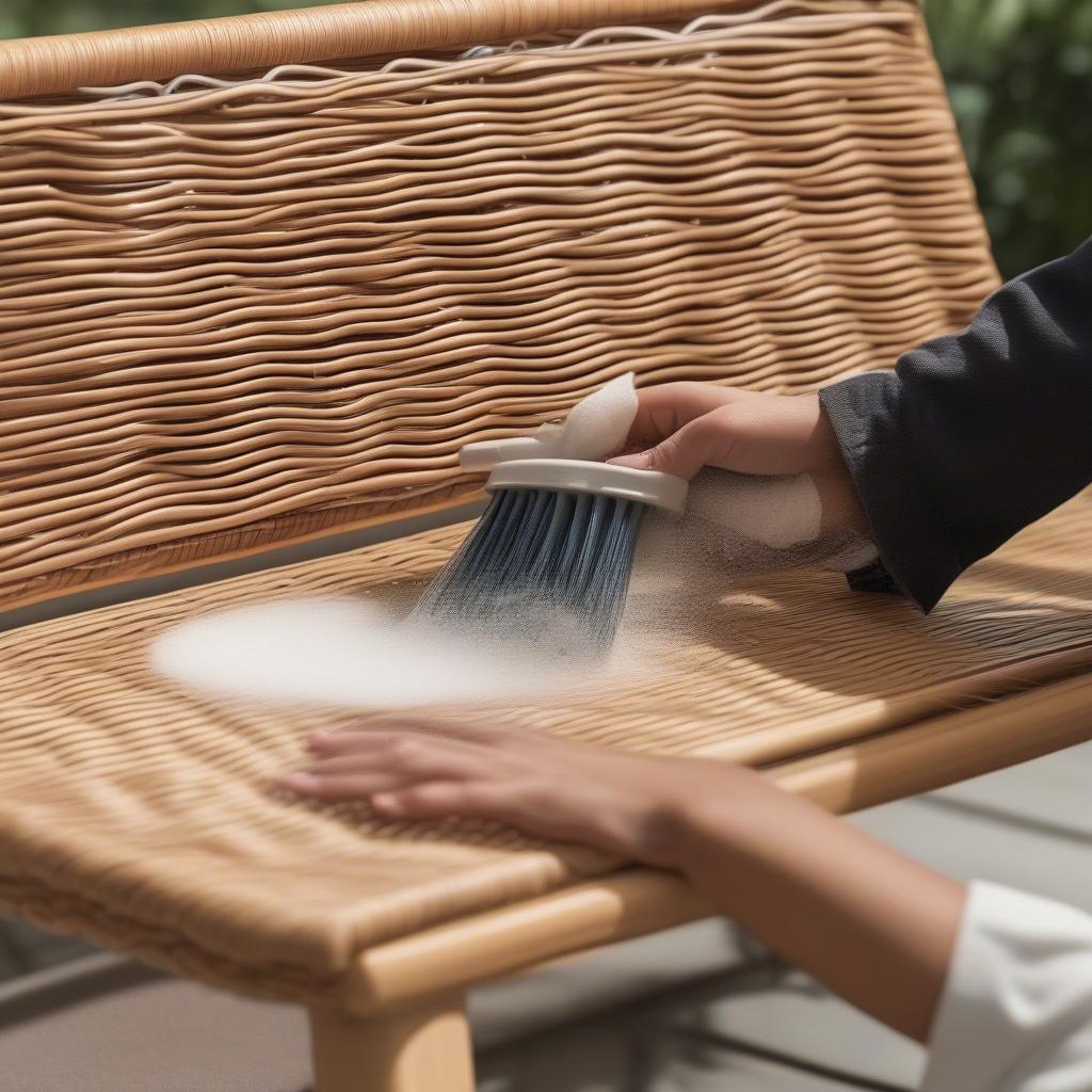 Maintaining a Wing Outdoor Wicker Storage Bench